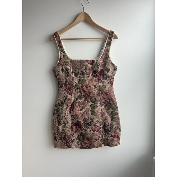Alter’d State Floral Tapestry Mini Dress Cottage Core Size M - Picture 1 of 8